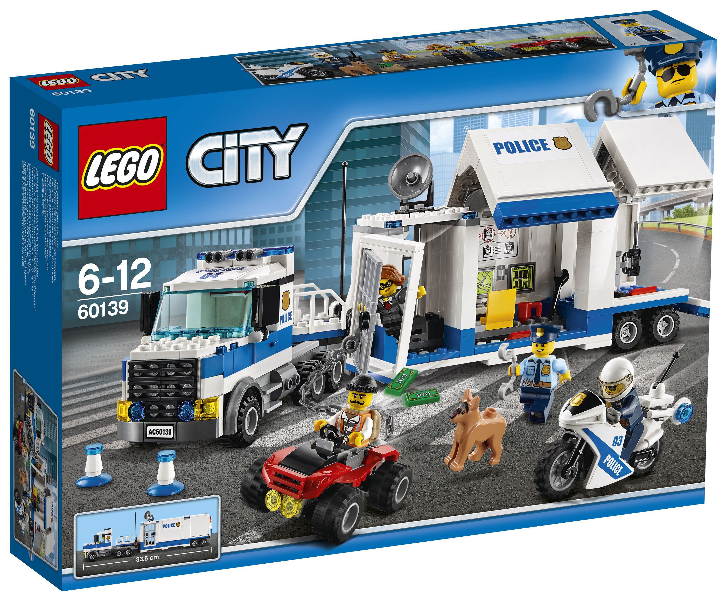 Lego City Le Poste De Commandement Mobile De Police Kit De Construction Jouet Camion Et Moto Pour Enfants 6 Ans Et Cdiscount Jeux Jouets